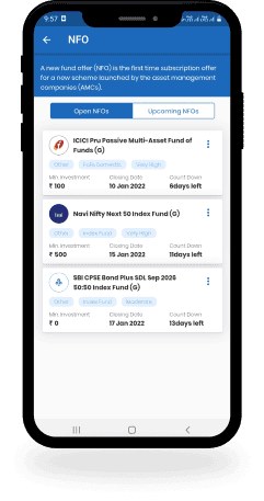 Invest in New Funds offer (NFOs) from various AMCs